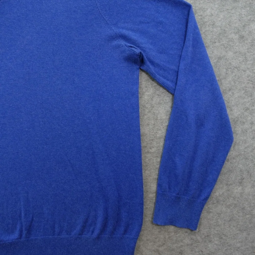Banana Republic Sweater Mens Large Blue V Neck Lightweight Silk Cashmere Blend